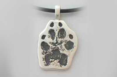 Custom Designed Jewelry Carved Paw from Scan of Pawprint