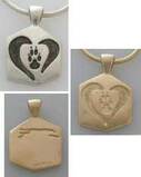 Heart and Paw Medallion Pendant