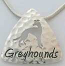 Hammered Triangle Greyhounds Pendant