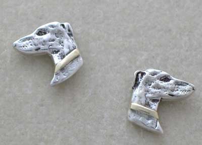 Small New Hound Greyhound Earrings